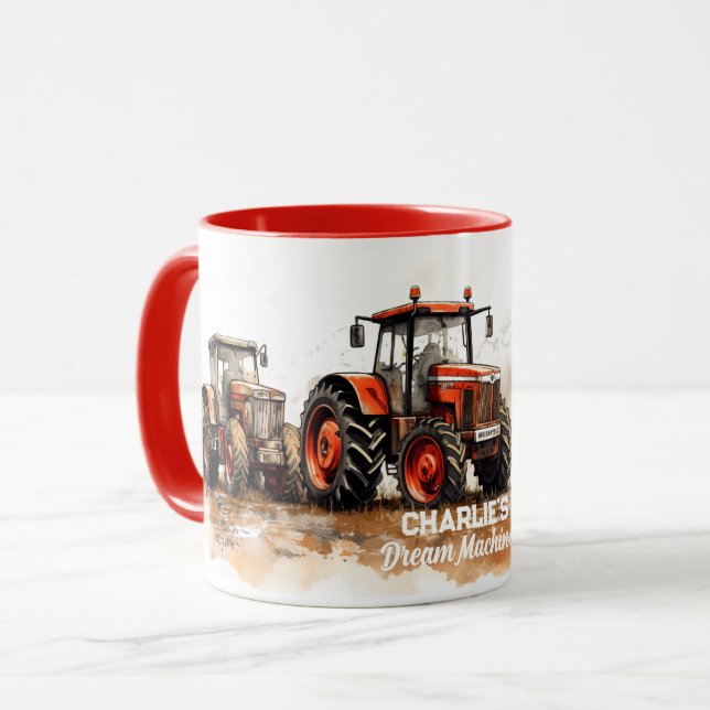 Mug Camouflage de tracteur personnalisé (Devant gauche)