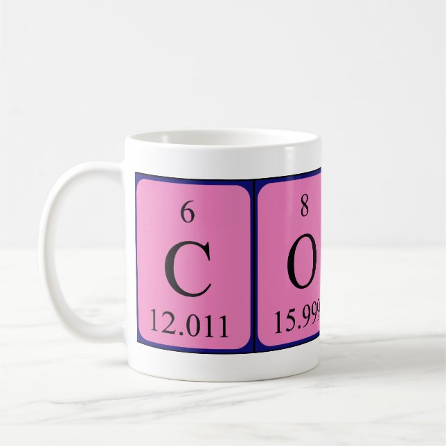 Mug Camouflage du nom de table périodique de l'entraîn (Gauche)