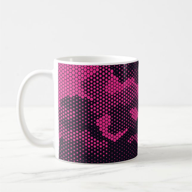 Mug Camouflage hexagonal, texture militaire arrière -  (Gauche)