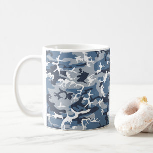 Mug Camouflage neige hivernale bleue, Militaire, Armée