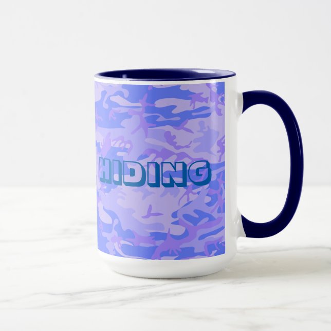 Mug Camouflage Pastel Blue Motif Abstrait (Droite)