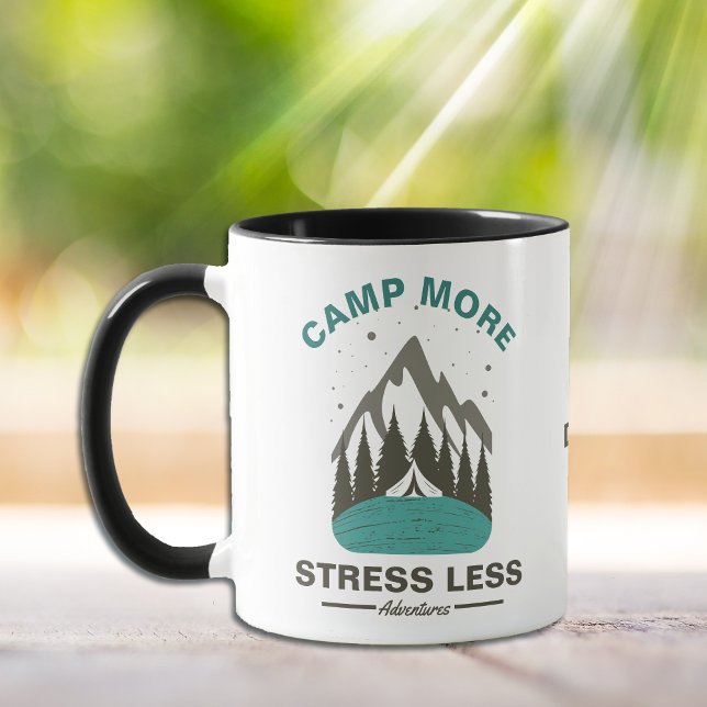 Mug Camp Plus Stress Moins Monogramme (Créateur téléchargé)