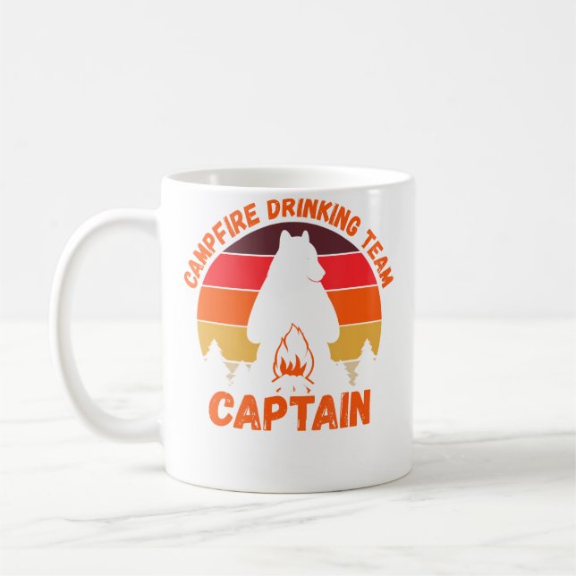 Mug Campers Campfire Drinking Team Captain Camping Bea (Gauche)