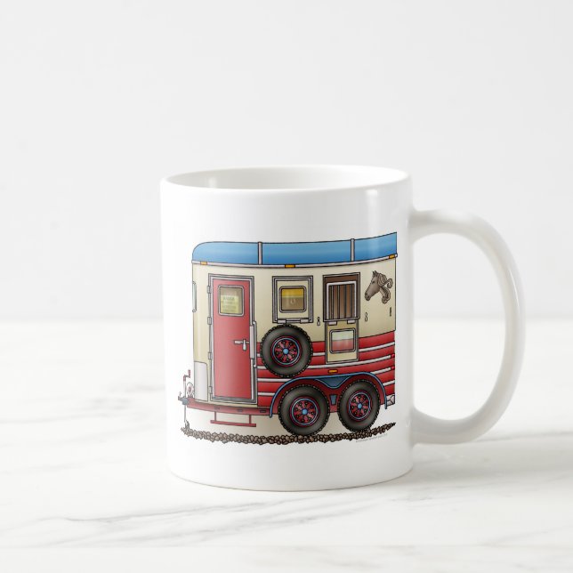Mug Campeur de remorque de cheval (Droite)