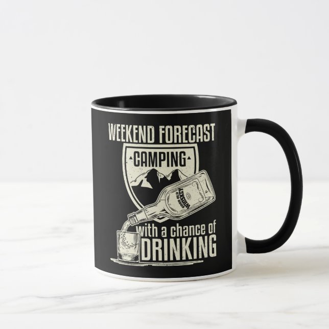 Mug Camping de prévision de week-end avec une (Droite)