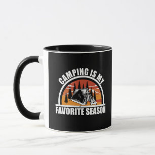 Mug Camping est ma saison préférée drôle slogan de cam