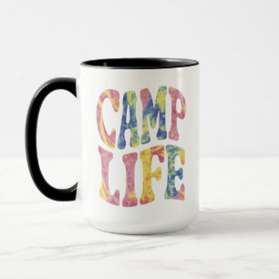 Mug Camping Filles d'été Camp Life Tie-Die Rétro 