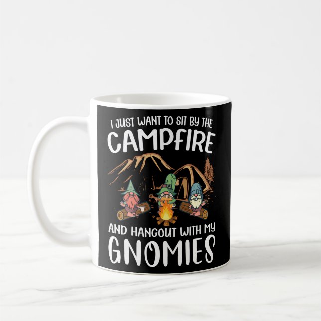 Mug Camping Gnome Hangout Avec Mes Gnomies Camping Feu (Gauche)