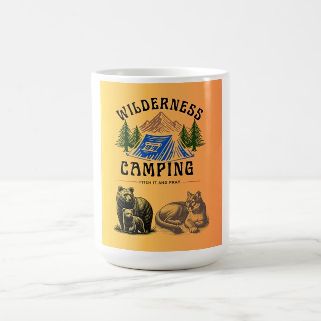 Mug Camping sauvage - Pitch It and Pray (Centre)