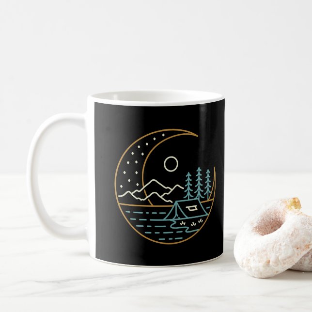 Mug Camping sur la Lune (Avec donut)