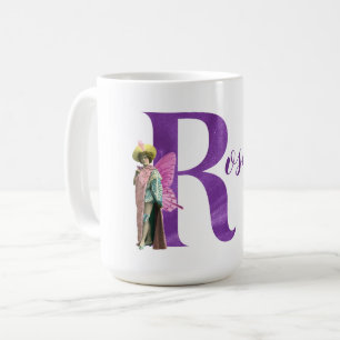 Mug Camping violet Shimmer Illustré Lettre R