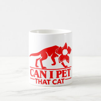 Mug Can I Pet That Cat Demodog Stranger Meme Funny cat