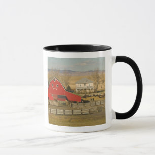 Mug Canada, Alberta, Pincher Creek : grange rouge et r