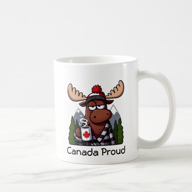 Mug Canada Fier orignal Boire une coupe de café (Droite)