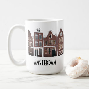 Mug Canal Houses Row Amsterdam Hollande Voyage