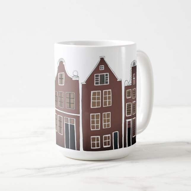 Mug Canal Houses Row Amsterdam Hollande Voyage (Devant droit)