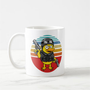 Mug Canard avec Pistols Fou Vintage, Pew Pew Pew Madaf