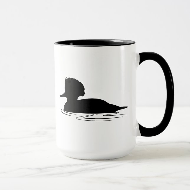 Mug Canard de harle en silhouette (Droite)