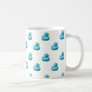 Mug Canards en caoutchouc bleu personnalisables par st