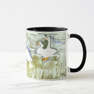 Mug Canards et oies de style Art nouveau néerlandais