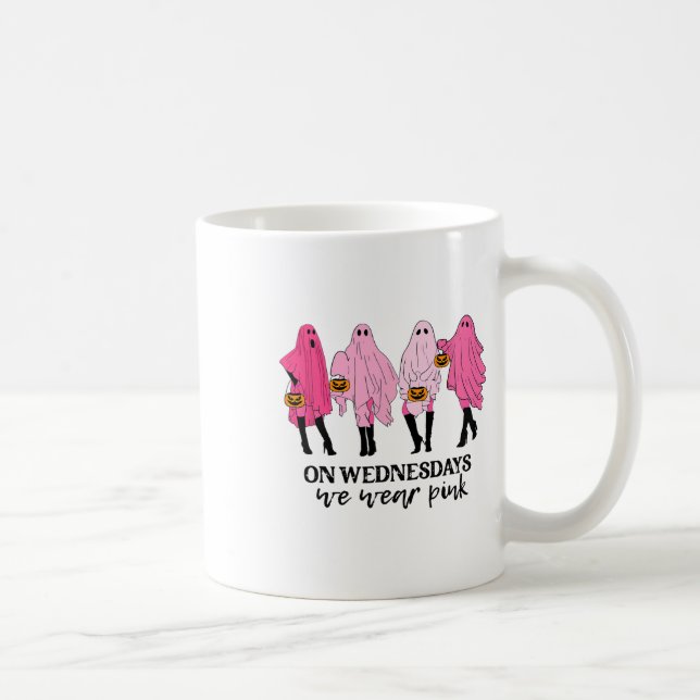 Mug Cancer Du Sein Mercredi Nous Portons Rose (Droite)