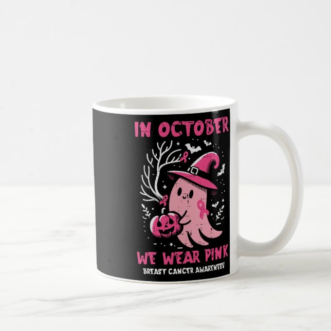 Mug Cancer du sein sorcière fantôme Octobre Pink Aware (Droite)