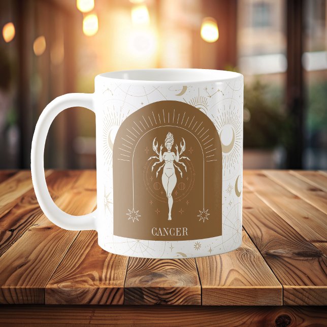 Mug Cancer mystique Étoiles du zodiaque Horoscope (Mystic Cancer Zodiac Stars Horoscope Coffee Mug)