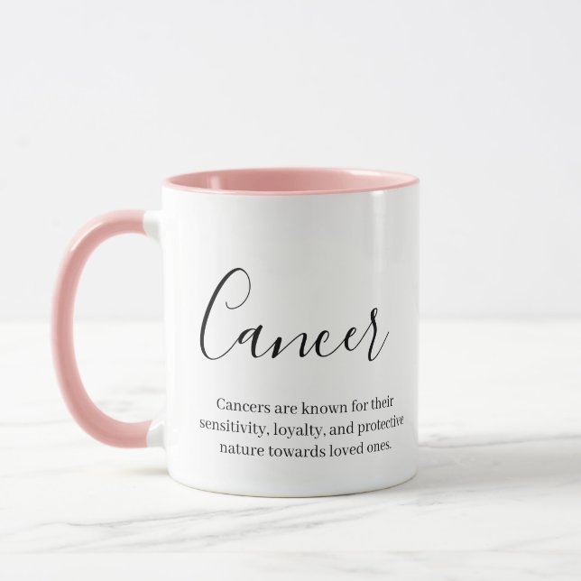 Mug "Cancer personnalisé Signal zodiaque Nom et qualit (Gauche)