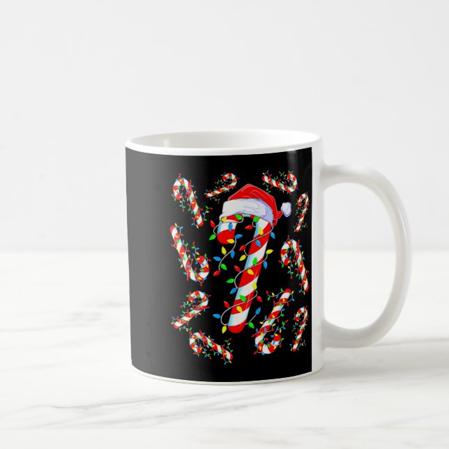 Mug Candy Cane Crew Red And White Santa Funny Christma (Droite)