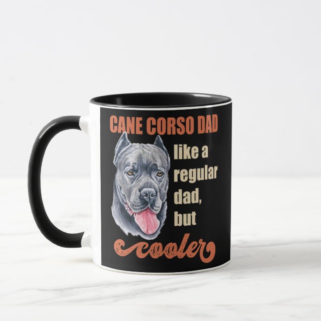 Mug Cane Corso Papa Drôle Fête des pères  (Gauche)
