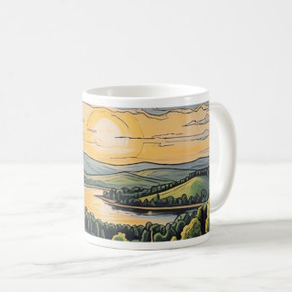 Mug Caneca com ilustração do pôr do sol