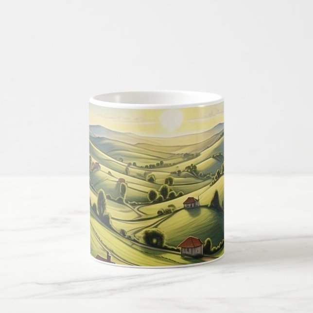 Mug Caneca com paisagem do pôr do sol (Centre)