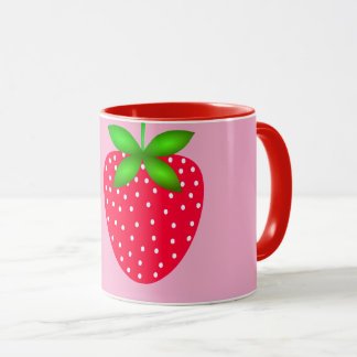 Mug caneca estampada morango