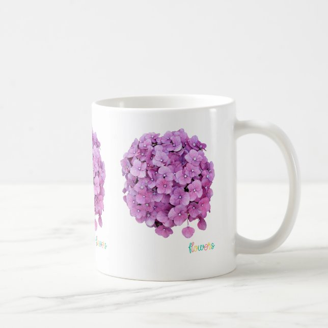 Mug Caneca Flor Hortência (Droite)