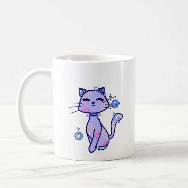 Mug Caneca gato espacial (Gauche)
