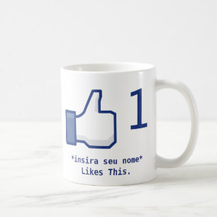 Mug Canette « Likes This » Facebook (Personalizáv