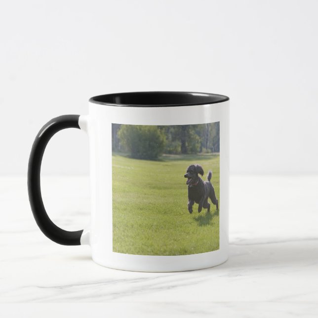 Mug Caniche jouant le frisbee (Gauche)