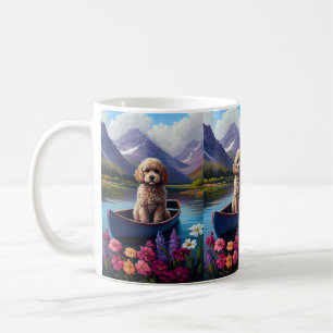 Mug Caniche sur une pagaie : Une aventure pittoresque