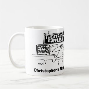 Mug Canned Laughn dans un magasin de théâtre. Ajouter 
