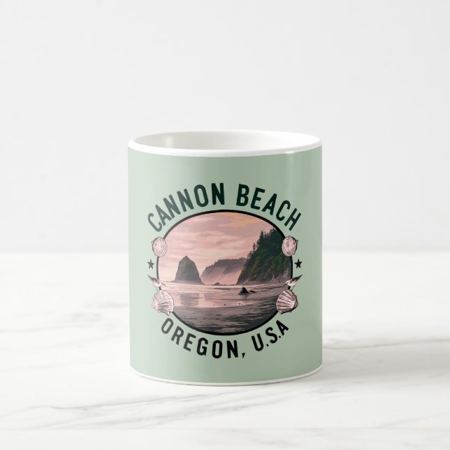 Mug Cannon Beach Retro Vignette (Centre)
