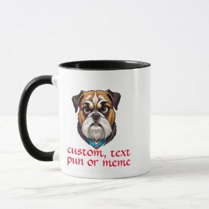 Mug Canon à chien personnalisé Mug, Drôle Texte person
