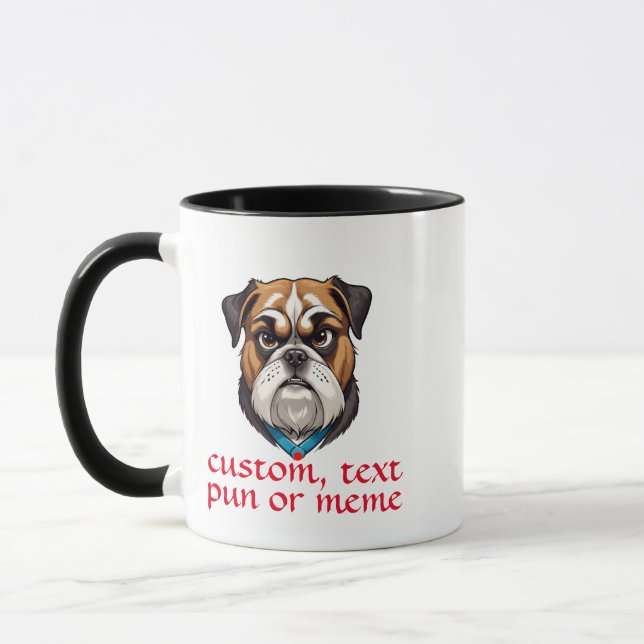 Mug Canon à chien personnalisé Mug, Drôle Texte person (Gauche)