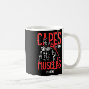 Mug Capes facultatifs Muscles requis Funny Gym Meme 1