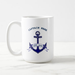 Mug Capitaine Ancre Custom Nautical