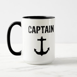 Mug Capitaine, conception minimaliste