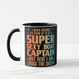 Mug Capitaine de bateau cool pour hommes femmes voile 