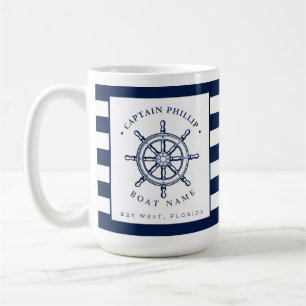 Mug Capitaine de voilier à thème nautique