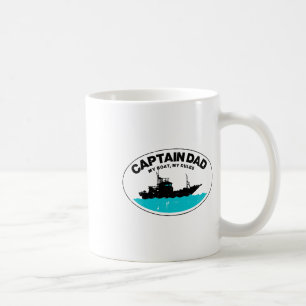 Mug Capitaine Papa Mon Bateau Réglemente Drôle Proprié
