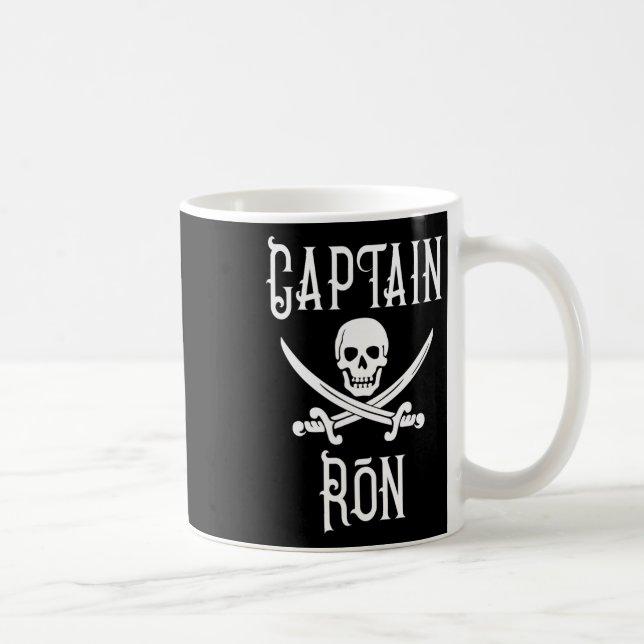 Mug Capitaine Ron Crâne de Pirate Personnalisé pour la (Droite)