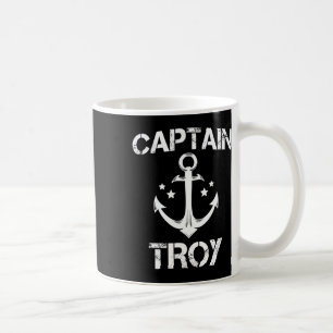 Mug Capitaine Troy Funny Anniversaire Nom personnalisé